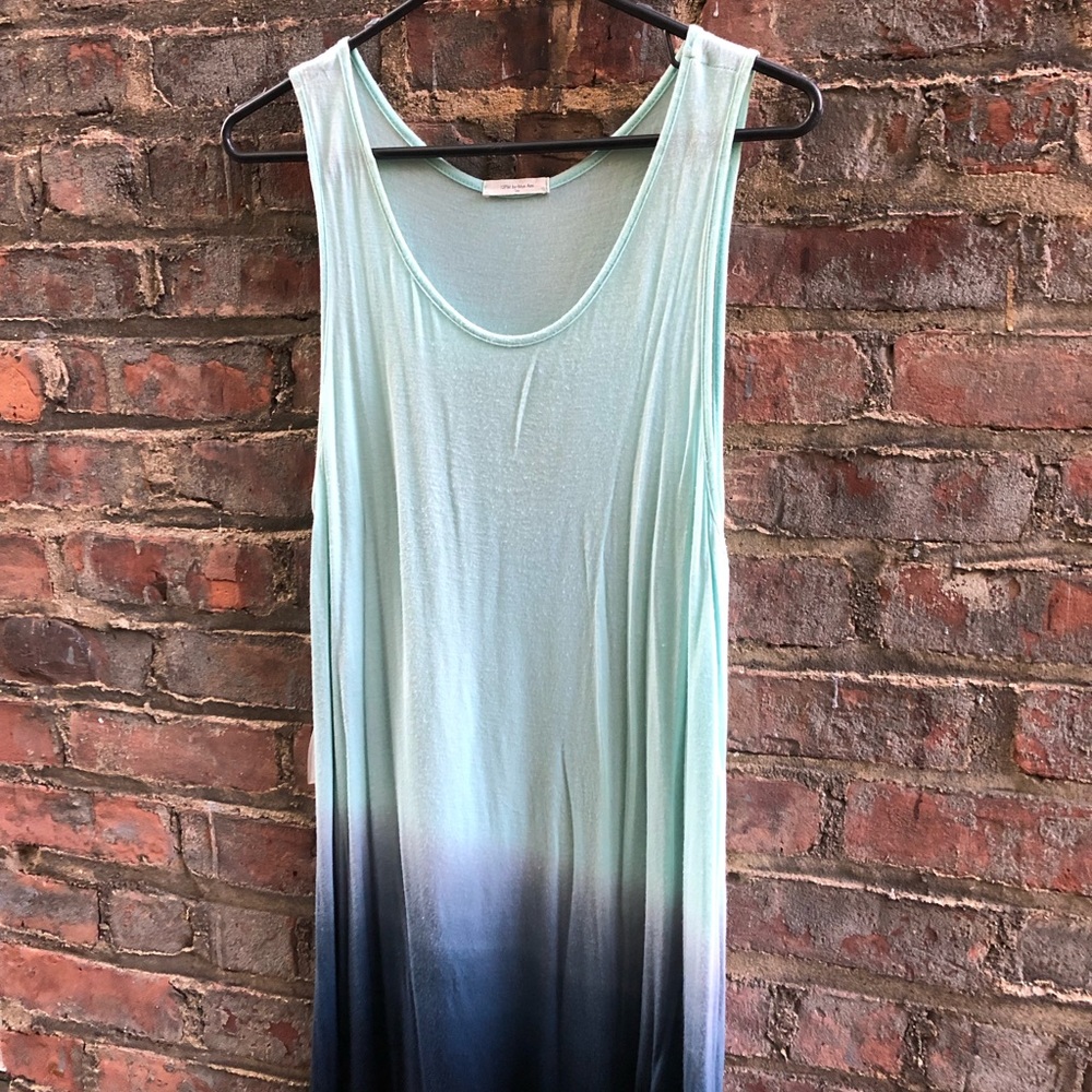 Shades of Blue Tie Dye Shift Dress